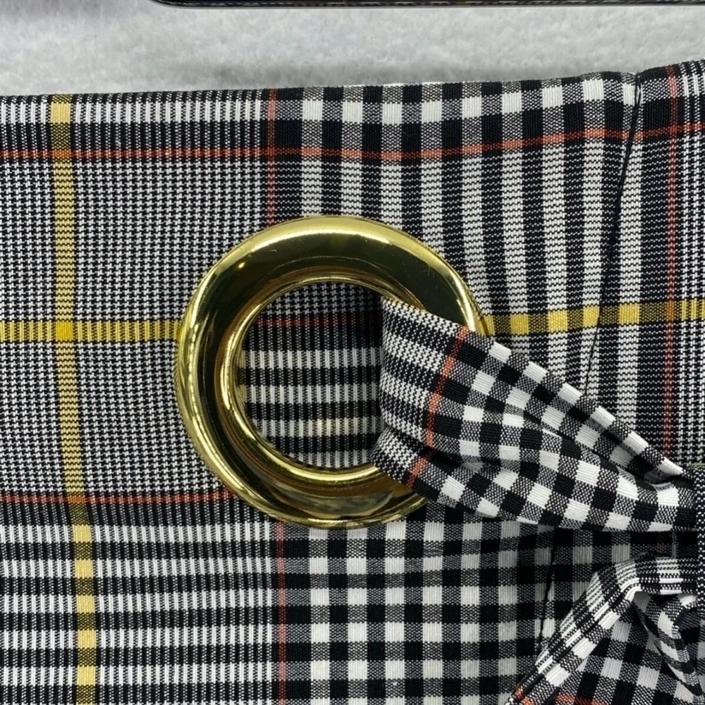 Est.1946 Plaid Midi Skirt | Size 12 | Waist with Bow | Soft Rayon